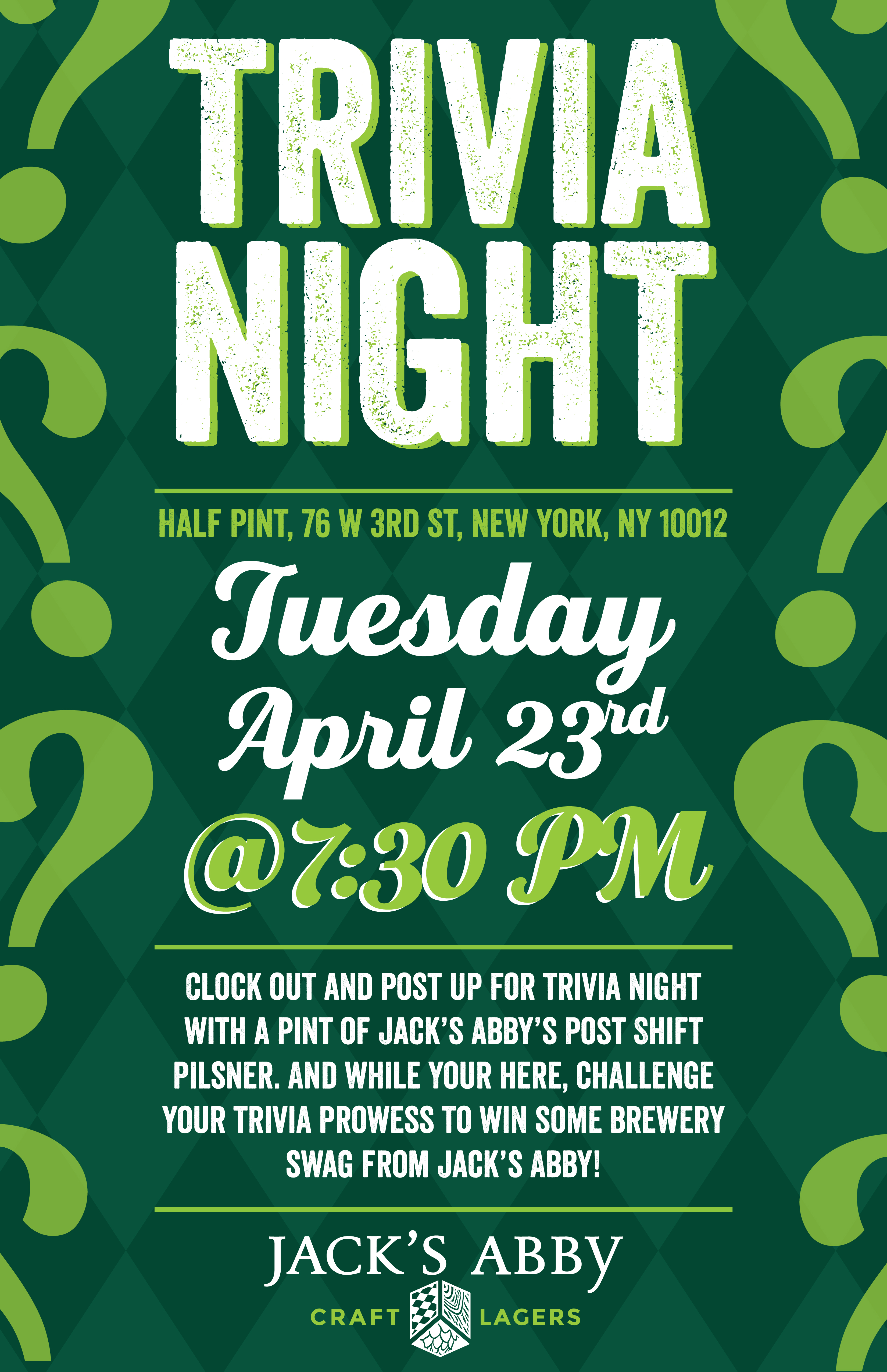 Trivia Night at Half Pint | Jack's Abby